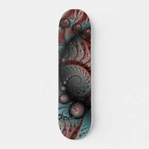 Abstracte Levensechte Fantasie Fractale Kunst Brui Skateboard