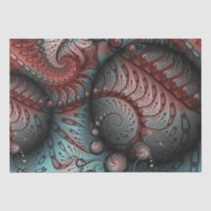 Abstracte Levensechte Fantasie Fractale Kunst Brui Tissuepapier