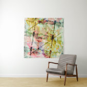 Abstracte libellen wandkleed (In situ)