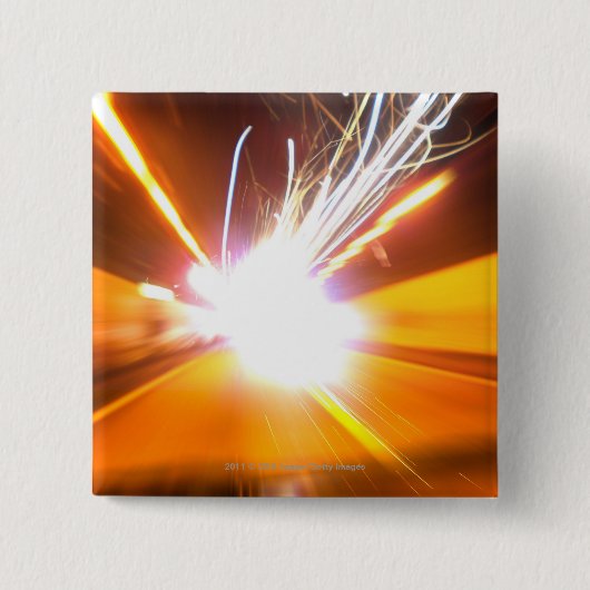 Abstracte lichtbundels en -effecten vierkante button 5,1 cm (Voorkant)