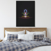 Abstracte lichte paden uitgerekt canvas afdrukken (Insitu (Slaapkamer))