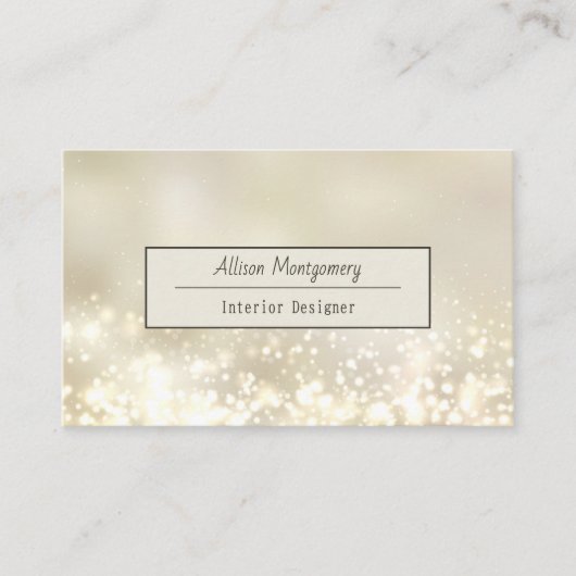 Abstracte lichteffecten met QR-code Visitekaartje (Voorkant)