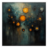 Abstracte lichten in het dark Ai art design Perfect Poster (Voorkant)