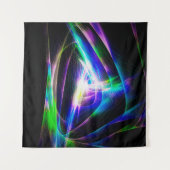 Abstracte lichtgolven en zwarte achtergrond-abstra wandkleed (Voorkant (horizontaal))