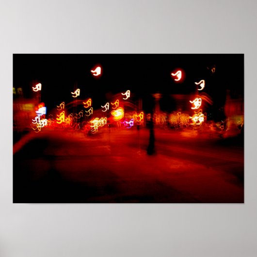 Abstracte Lichtschildering Ploosh Poster (Voorkant)