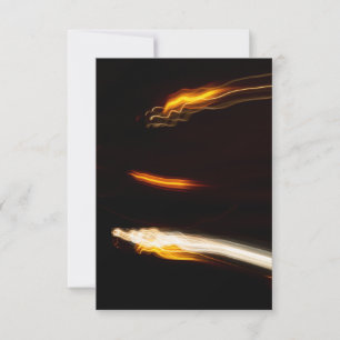 Abstracte lichtsporen met lange belichtingstijd 's bedankkaart