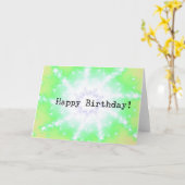 Abstracte lichtstraal, Verjaardag Kaart (Gele Bloem)