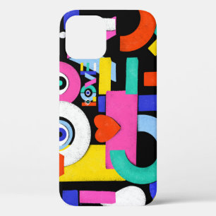 Abstracte liefde, ogen: kleurrijk patroon iPhone 12 hoesje