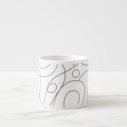 Abstracte lijn Art Espresso-Mok Espresso Kop (Voorkant)