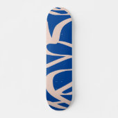 Abstracte lijn blauw skateboard (Voorkant)