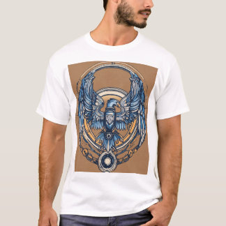 abstracte lijn kunst vleugel ontwerp t-shirt