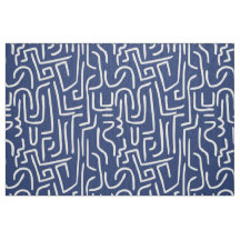 Abstracte lijnen 130318 - Wit op #1D336D Blauw