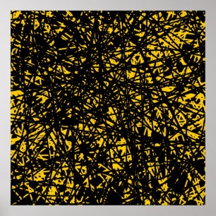 Abstracte lijnen - Amber Poster