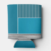 Abstracte lijnen blikjeskoeler (Achterkant)