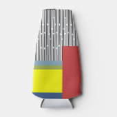 Abstracte lijnen en Rechthoeken Flesjeskoeler (Voorkant)