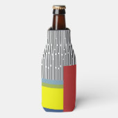 Abstracte lijnen en Rechthoeken Flesjeskoeler (Fles Voorkant)