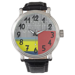 Abstracte lijnen en rechthoeken horloge