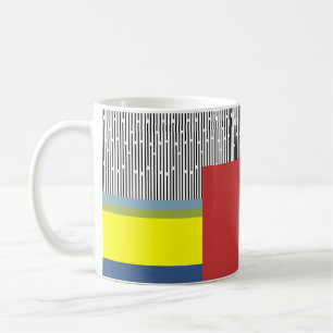 Abstracte lijnen en rechthoeken koffiemok