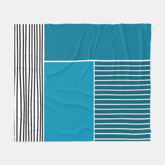 Abstracte lijnen fleece deken (Voorkant (Horizontaal))