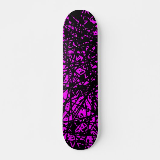 Abstracte lijnen - Magenta Skateboard (Voorkant)