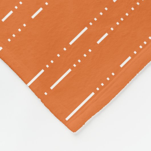 Abstracte lijnen Oranje retrorgeometrisch lijnpatr Fleece Deken (Hoek)