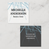 Abstracte lijnen vierkante visitekaartje (Voorkant / Achterkant)