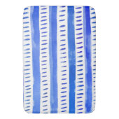 Abstracte lijnen voor waterverf - blauw badmat (Voorkant Verticaal)