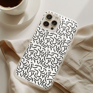 Abstracte lijnen voor zwart en wit iPhone 16 pro max hoesje