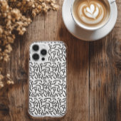 Abstracte lijnen voor zwart en wit Case-Mate iPhone case