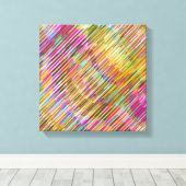 Abstracte lijnenkunst canvas afdruk (Insitu (Houten vloer))