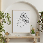 Abstracte lijnkunst poster