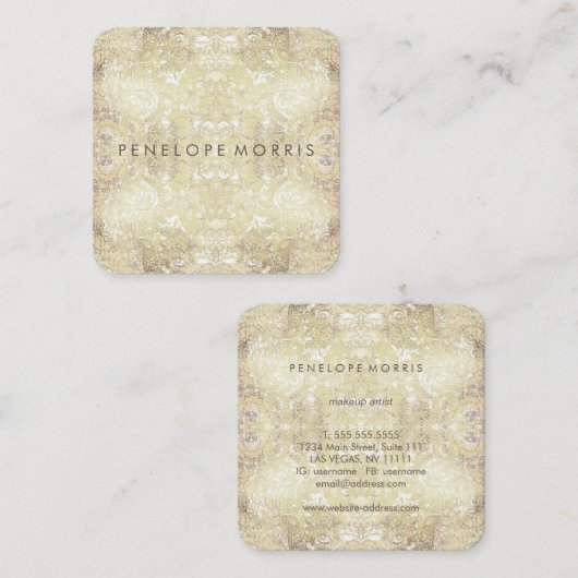 Abstracte lijst met mooiste leesobjecten vierkante visitekaartje (Voorkant / Achterkant)