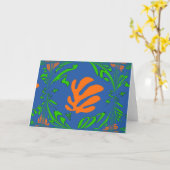 Abstracte Lilly, Matisse Style Kaart (Gele Bloem)