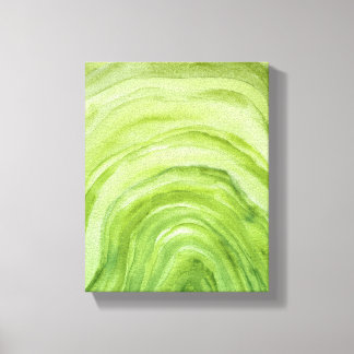 Abstracte Lime Green Agate II Waterverf Art Canvas Afdruk