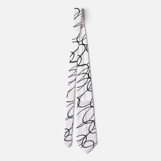 Abstracte lineaire ovalen stropdas (Achterkant)