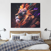 Abstracte Lion Canvas Wall Art Afdruk (Insitu (Slaapkamer))