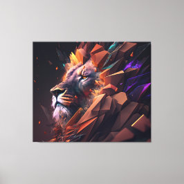 Abstracte Lion Canvas Wall Art Afdruk