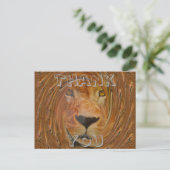 Abstracte Lion Safari Art Print Briefkaart (Staand voorkant)