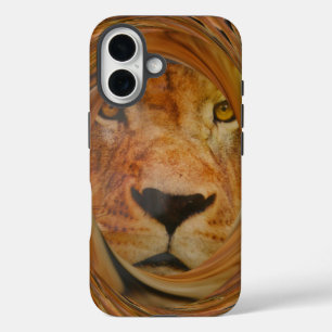 Abstracte Lion Safari Art Print iPhone 16 Hoesje