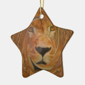 Abstracte Lion Safari Art Print Keramisch Ornament (Links)
