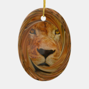 Abstracte Lion Safari Art Print Keramisch Ornament