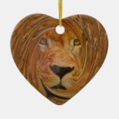 Abstracte Lion Safari Art Print Keramisch Ornament (Voorkant)