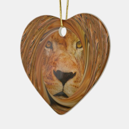 Abstracte Lion Safari Art Print Keramisch Ornament (Links)
