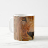 Abstracte Lion Safari Art Print Koffiemok (Voorkant links)