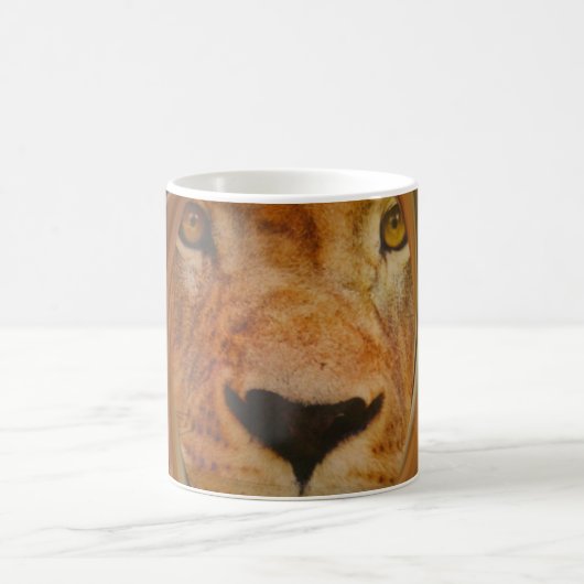 Abstracte Lion Safari Art Print Koffiemok (Center)