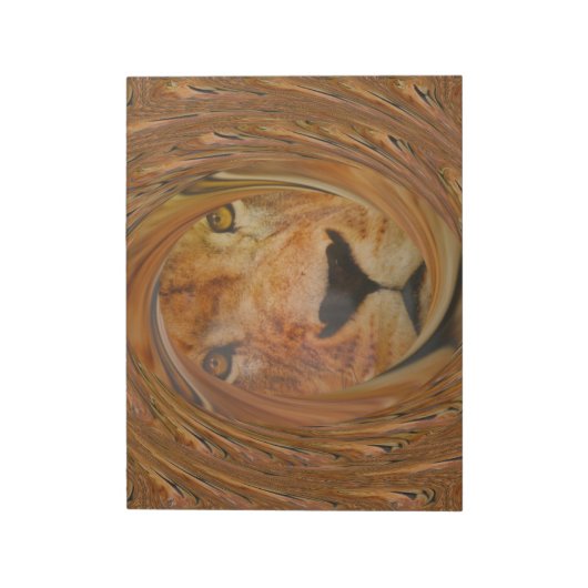 Abstracte Lion Safari Art Print Notitieblok (Gedraaid)