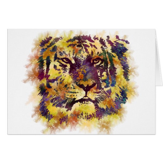 Abstracte lionschildering (Voorkant Horizontaal)