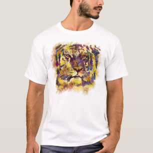 Abstracte lionschildering t-shirt