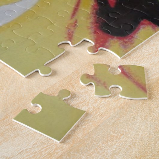 abstracte lippenbloem, helder en kleurrijk legpuzzel (Zijkant)