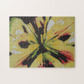 abstracte lippenbloem, helder en kleurrijk legpuzzel (Horizontaal)